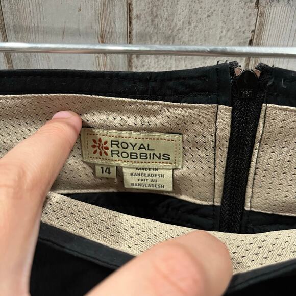 Royal Robbins Discovery Cargo Nylon Flounce Skirt Womens Size 14 Black - Picture 3 of 6